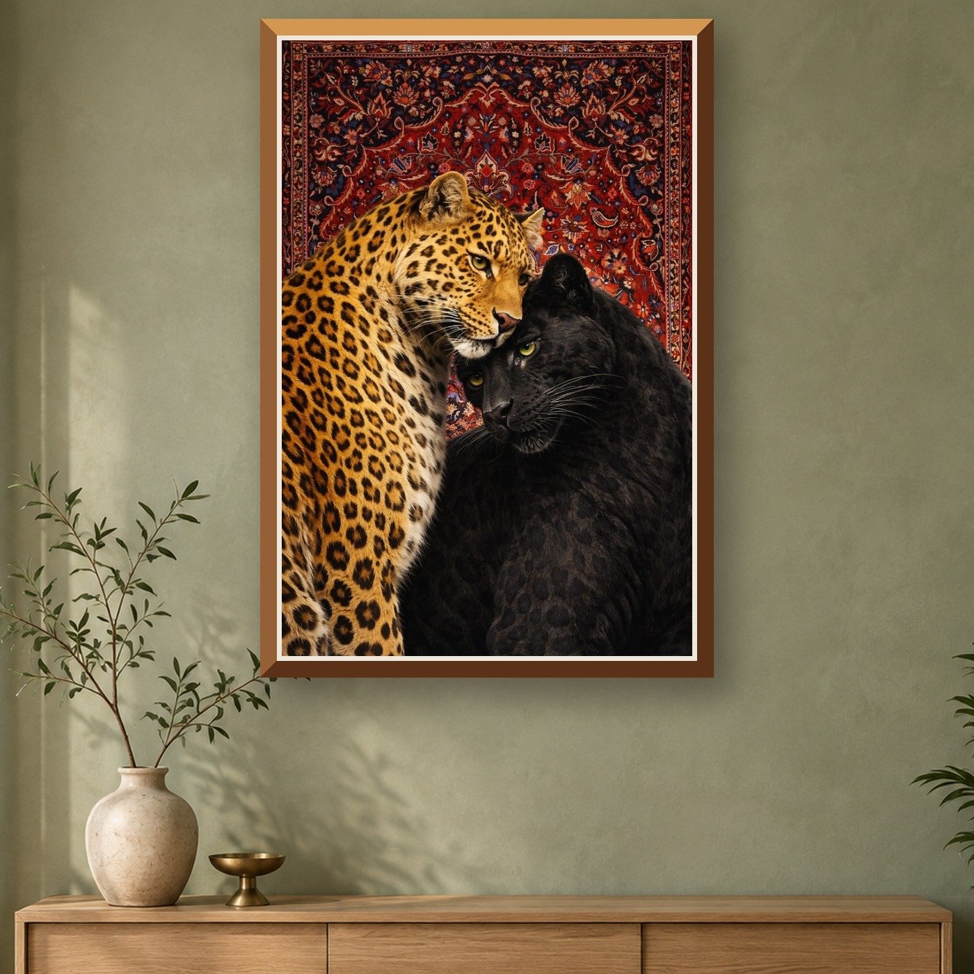 Museum Grade Canvas Art Framed in Luxury Living Space